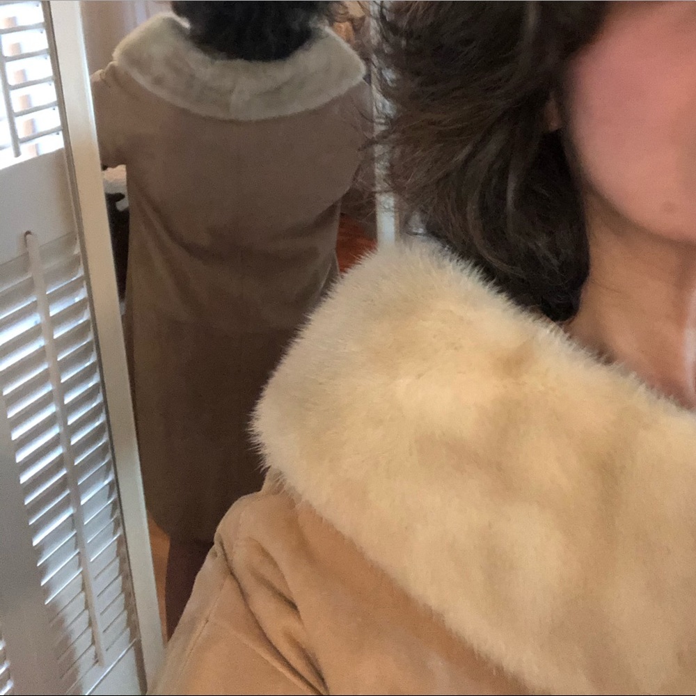 Vintage Suede/Mink Collar 50’s-60’s Coat - Picture 7 of 12
